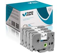 specmark Ruban TZe-223 9mm x 8m Satz x 4 St. Ruban bleu sur blanc compatible avec toutes les imprimantes Brother PT P-touch AZe-223 EZe-223 TZ-223 TZ2-223