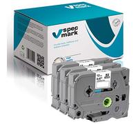 specmark Ruban TZe-231 12mm x 8m Satz x 3 St. Ruban noir sur blanc compatible avec toutes les imprimantes Brother PT P-touch AZe-231 EZe-231 TZ-231 TZ2-231