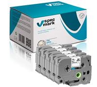 specmark Ruban TZe-241 18mm x 8m Satz x 5 St. Ruban noir sur blanc compatible avec l'imprimante Brother PT P-touch AZe-241 EZe-241 TZ-241 TZ2-241