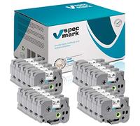 specmark Ruban TZe-251 24mm x 8m Satz x 20 St. Ruban noir sur blanc compatible avec l'imprimante Brother PT P-touch AZe-251 EZe-251 TZ-251 TZ2-251