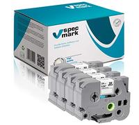 specmark Ruban TZe-252 24mm x 8m Satz x 4 St. Ruban rouge sur blanc compatible avec l'imprimante Brother PT P-touch AZe-252 EZe-252 TZ-252 TZ2-252