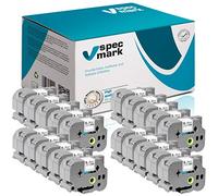 specmark Ruban TZe-263 36mm x 8m Satz x 20 St. Ruban bleu sur blanc compatible avec l'imprimante Brother PT P-touch AZe-263 EZe-263 TZ-263 TZ2-263