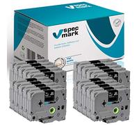 specmark Ruban TZe-335 12mm x 8m Satz x 20 St. Ruban blanc sur noir compatible avec toutes les imprimantes Brother PT P-touch AZe-335 EZe-335 TZ-335 TZ2-335