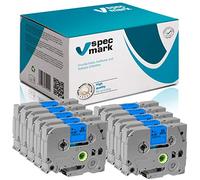 specmark Ruban TZe-521 9mm x 8m Satz x 10 St. Ruban noir sur bleu compatible avec toutes les imprimantes Brother PT P-touch AZe-521 EZe-521 TZ-521 TZ2-521
