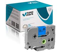specmark Ruban TZe-525 9mm x 8m Ruban blanc sur bleu compatible avec toutes les imprimantes Brother PT P-touch AZe-525 EZe-525 TZ-525 TZ2-525