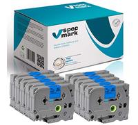 specmark Ruban TZe-531 12mm x 8m Satz x 10 St. Ruban noir sur bleu compatible avec toutes les imprimantes Brother PT P-touch AZe-531 EZe-531 TZ-531 TZ2-531