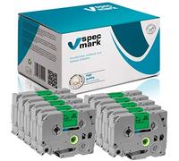 specmark Ruban TZe-625 9mm x 8m Satz x 5 St. Ruban blanc sur orange compatible avec toutes les imprimantes Brother PT P-touch AZe-625 EZe-625 TZ-625 TZ2-628