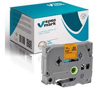 specmark Ruban TZe-B31 12mm x 5m Ruban fluorescent noir sur orange compatible avec toutes les imprimantes Brother PT P-touch AZe-B31 EZe-B31 TZ-B31 TZ2-B31