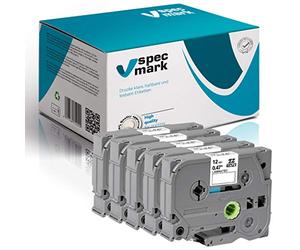 specmark Ruban TZe-M31 12mm x 8m Satz x 5 St. Ruban noir sur transparent opaque compatible avec toutes les imprimantes Brother PT P-touch AZe-M31 EZe-M31 TZ-M31 TZ2-M31