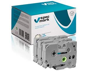specmark Ruban TZe-M921 9mm x 8m Satz x 3 St. Ruban noir sur argent opaque compatible avec toutes les imprimantes Brother PT P-touch AZe-M921 EZe-M921 TZ-M921 TZ2-M921