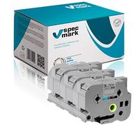 specmark Ruban TZe-M961 36mm x 8m Satz x 20 St. Ruban noir sur argent opaque compatible avec imprimante Brother PT P-touch AZe-M961 EZe-M961 TZ-M961 TZ2-M962