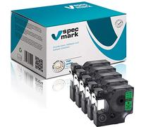 specmark S0720740 Lot de 5 rubans encreurs Noir/vert 9 mm x 7 m
