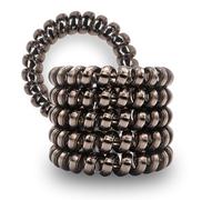 Specora Lot de 5 élastiques à cheveux spiralés - 5 cm en TPU anthracite