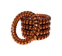 Specora -Select | Lot de 5 élastiques à cheveux spiralés bronze/bordeaux métallisé - 5 cm - Antidérapant et doux pour les cheveux - Sans tirer - Élastiques en TPU pour tous les types de cheveux