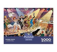 Spectacle Burlesque de Cabaret des Flappers Puzzle en Bois Imperméable DIY Puzzles De 1000 Pièces pour Adultes Cadeaux Amusant Jeux De Stimulants