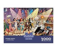 Spectacle Burlesque de Cabaret des Flappers Puzzle en Bois Imperméable DIY Puzzles De 1000 Pièces pour Adultes Cadeaux Amusant Jeux De Stimulants