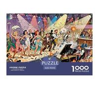 Spectacle Burlesque de Cabaret des Flappers Puzzle en Bois Imperméable Puzzles De 1000 Pièces pour Adultes Cadeaux Coloré De Décoration pour La Maison