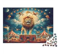 Spectacle de Cirque Lion Puzzle 1000 Pièces en Carton Épais Et Robuste, Jeu De Puzzle Brain Training Puzzle pour Une Alternative Aux Jeux De Société, Souvenir De Vacances 52