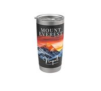 Spectaculaire Himalaya Mountain Climbers Everest Camp Népal Gobelet isotherme en acier inoxydable double paroi
