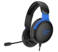 Spectra casque gaming pour PS5 PS4 PC Xbox, HP 40 mm, micro inclinable, réglage volume, noir et bleu