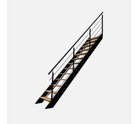 SPECTRA - Escalier bois droit à LED intégrées, noir