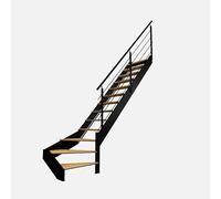 SPECTRA - Escalier quart tournant droit à LED intégrées, noir