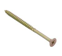 Spectre Advanced Lot de 100 vis à bois multifonctions 4,5 x 80 mm Zinc jaune passivé