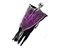 Spectre suspendu activé par le mouvement avec yeux LED lumineux, poses réglables pour intérieur ou extérieur, Halloween, fantômes suspendus