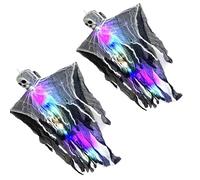 Spectres LED d'Halloween pour décorations d'Halloween à l'intérieur, spectres lumineux avec bras réglables pour intérieur et extérieur - Décoration de fête étrange avec bras de mouvement