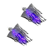 Spectres LED d'Halloween pour décorations d'Halloween à l'intérieur, spectres lumineux avec bras réglables pour intérieur et extérieur - Décoration de fête étrange avec bras de mouvement