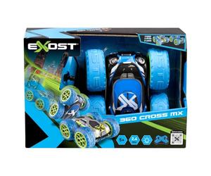 Spectron Voiture cascadeur RC Exost 360 Cross MX bleu-vert 12 km/h