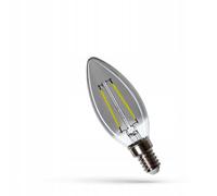 Spectrum Ampoule LED à filament en verre fumé E14 - C35-2,5 W - 4000 K - Blanc neutre