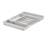 Spectrum Diversified Hexa Diversified Tiroir Organiseur Divisé Plateau de Cuisine Moderne Couverts de Cuisine Ustensiles, Porte-argenterie, Rangement de placard, 13 x 16, Gris Pierre