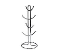 Spectrum Étagère de rangement pour tasses et tasses à thé, comptoir de café, accessoires de bar et organisateur de cuisine, métal, chromé, L
