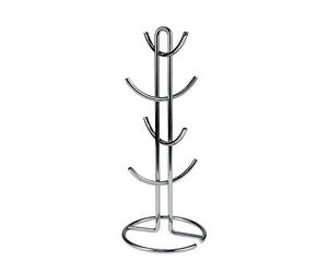 Spectrum Étagère de rangement pour tasses et tasses à thé, comptoir de café, accessoires de bar et organisateur de cuisine, métal, chromé, L