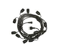 Spectrum Lichterkette Illu 10 m Girlande Noire 10 x E27, Extensible