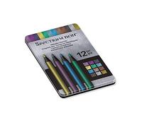 Spectrum Noir Metallic Art Lot de 12 Crayons de Couleur pour Croquis, Dessin, Bois, Multicolore, Métal