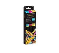 Spectrum Noir Sparkle Water-Based Fine Micro-Pigment Markers-Pack of 3-Includes Flexible Brush Nib-Essential Brights, Taille Unique