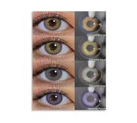Spectrum of Eye Colors Canvas Poster, Fashion & Makeup Reference Wall Art for Photography Studio(Unframed,12x18inch(30x45cm))