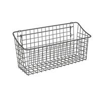 Spectrum Panier métallique extra large (gris industriel) - Rangement et organisateur pour garage, outils, abri de jardin, maison, établi de travail, travaux manuels et plus encore