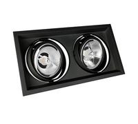 SpectrumLED Modern Day Due Maxi AR111-GU10 Spot encastrable 2 ampoules Noir