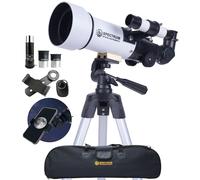 SpectrumOI TourStar 70 AZ Télescope pour adultes Cadeau d'astronomie Télescope de voyage pour camping - Réfracteur de qualité supérieure Ouverture de 70 mm avec sac de transport et support de