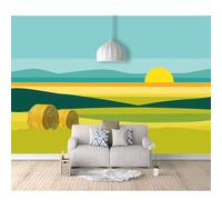 SPECUFX 3D Effect Photo Self-adhesive Wallpaper Landscape with abstract geometric lines 100x70cm Panoramic Wall Tapestry Mural Large Bedroom Eco-Friendly Decoration