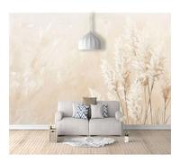 SPECUFX 3D Effect Photo Self-adhesive Wallpaper Simple grass reed gray 100x70cm Panoramic Wall Tapestry Mural Large Bedroom Eco-Friendly Decoration