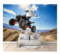 SPECUFX 3D Effect Self-adhesive Wallpaper Murals Extreme sport motocross 100x70cm Photo Wall Decoration Living Room for Bedroom