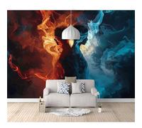 SPECUFX 3D Effect Self-adhesive Wallpaper Murals Flame couples love romance 100x70cm Photo Wall Decoration Living Room for Bedroom