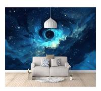 SPECUFX 3D Effect Self-adhesive Wallpaper Murals Milky Way, cosmic swirl stars, moon, blue 100x70cm Photo Wall Decoration Living Room for Bedroom