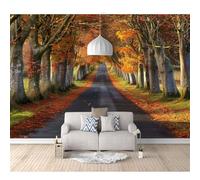 SPECUFX 3D Effect Wall Mural Decor Forest road tree landscape 100x70cm Photo Self-adhesive Wallpaper for Room Living Bedroom Large Eco-Friendly Hd Printing