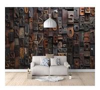 SPECUFX 3D Mural Paintings for Wall Vintage text texture 100x70cm Effect Murals Art Design Print Home Decoration Bedroom Living Room