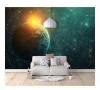SPECUFX 3D Mural Photo Self-adhesive Wallpaper Galaxy, a dark blue planet 100x70cm Wall Classic Interior Decor Panel Bathroom Restaurant Hall Living Room Hallway Art